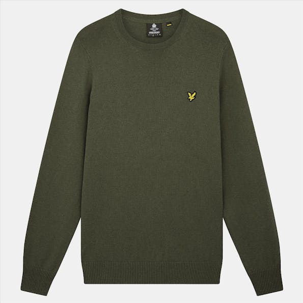 Lyle & Scott - Groene Merino Crew trui