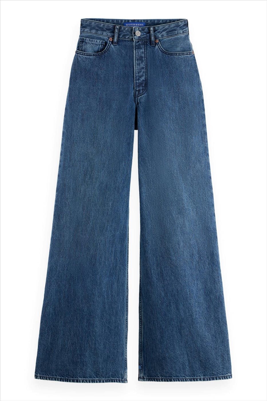 Scotch & Soda - Donkerblauwe The Wave wide jeans