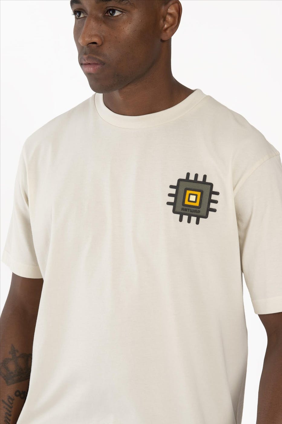 Antwrp - Beige Rubber Logo T-shirt