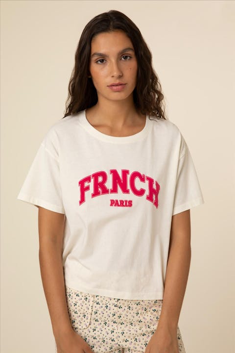 FRNCH - Ecru-fuchsia Sana T-shirt