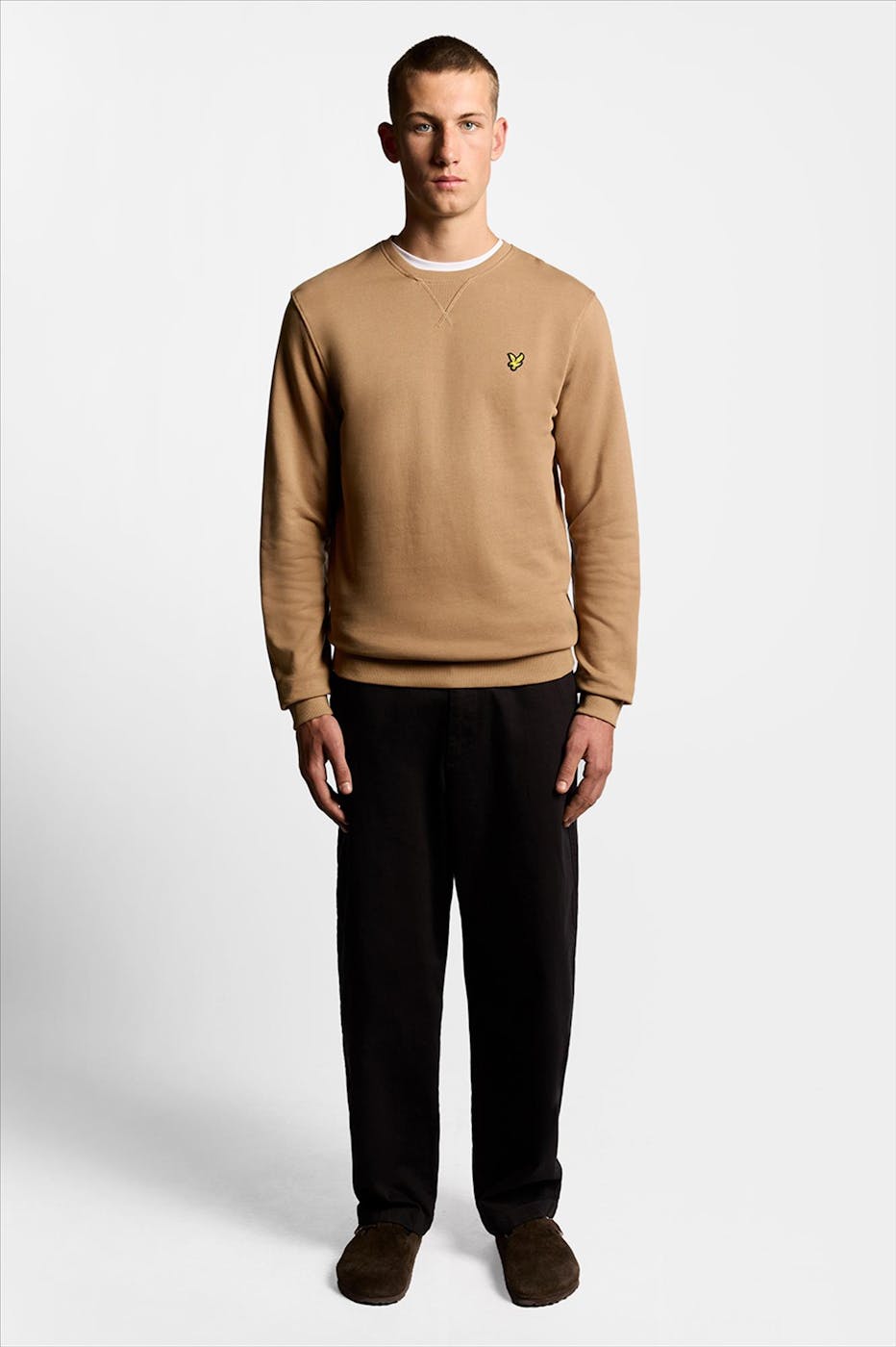 Lyle & Scott - Beige Crew Neck sweater