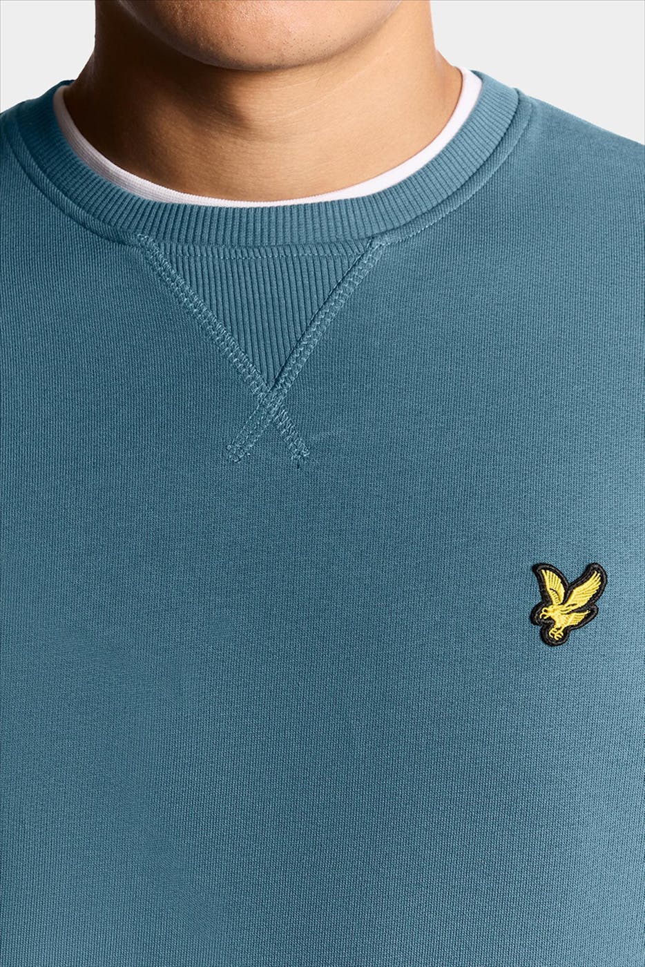 Lyle & Scott - Blauwe Crew Neck sweater