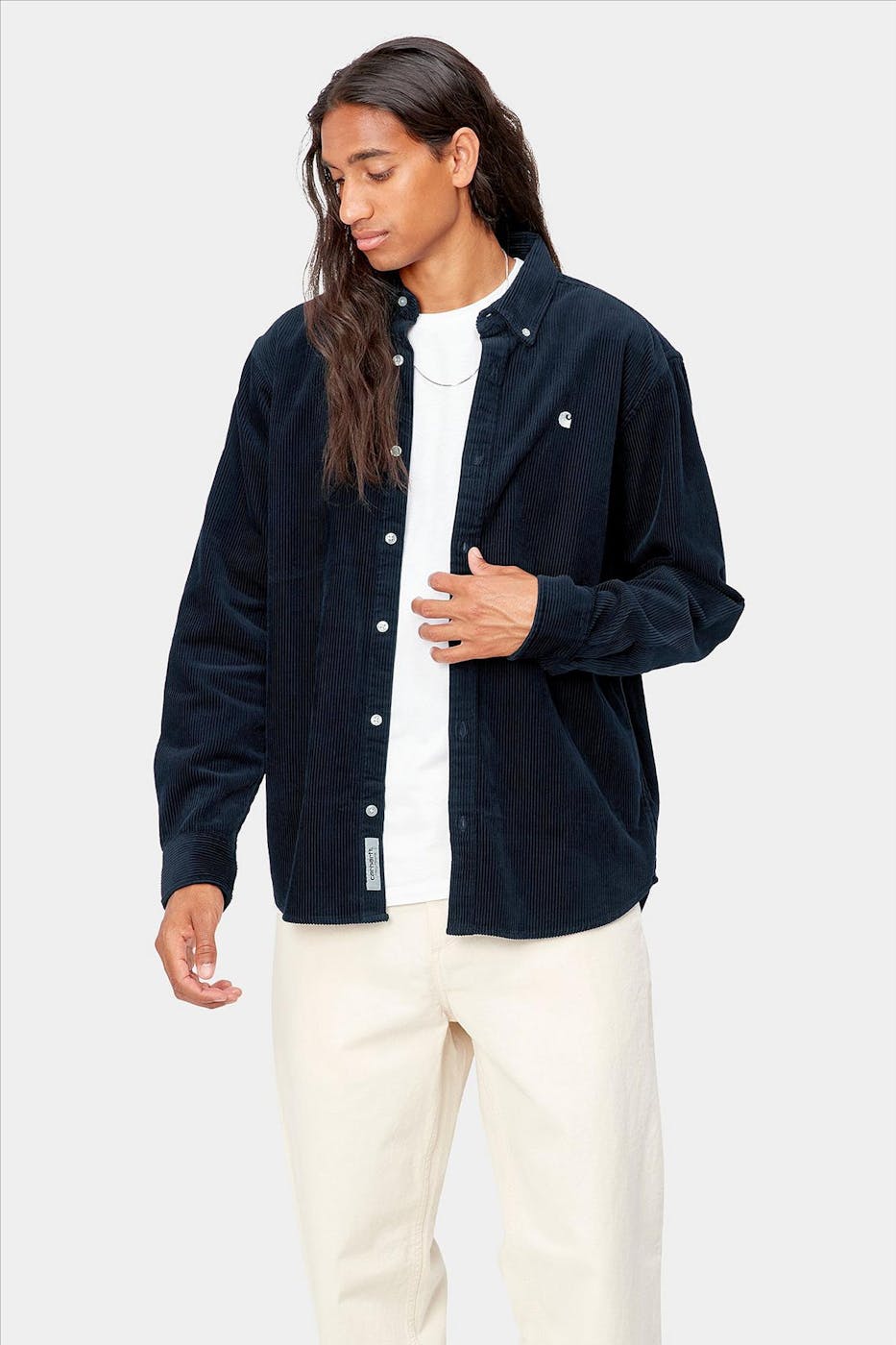 Carhartt WIP - Donkerblauw Madison Cord hemd