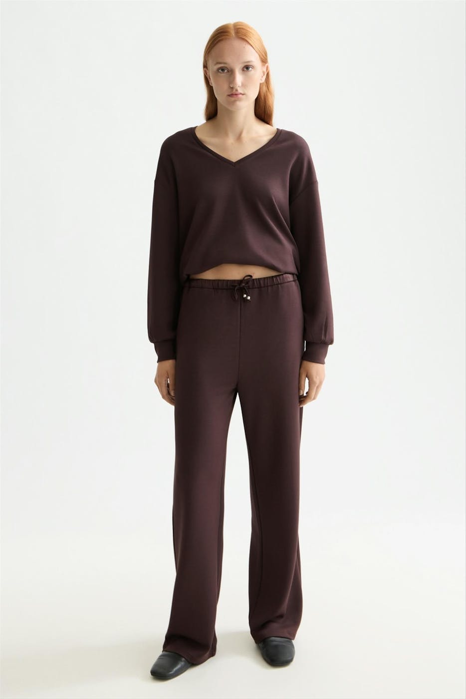 Scotch & Soda - Donkerbruine Modal Cord sweater