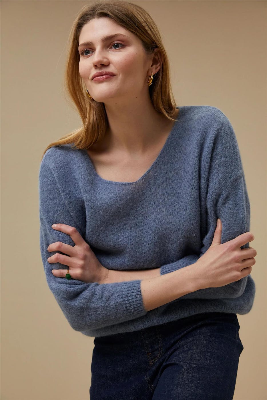 BY BAR - Lichtblauwe Liv trui