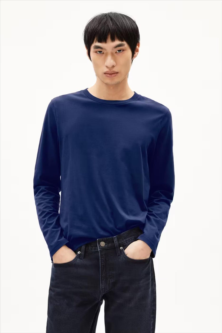 Armed Angels - Donkerblauwe Jaames longsleeve