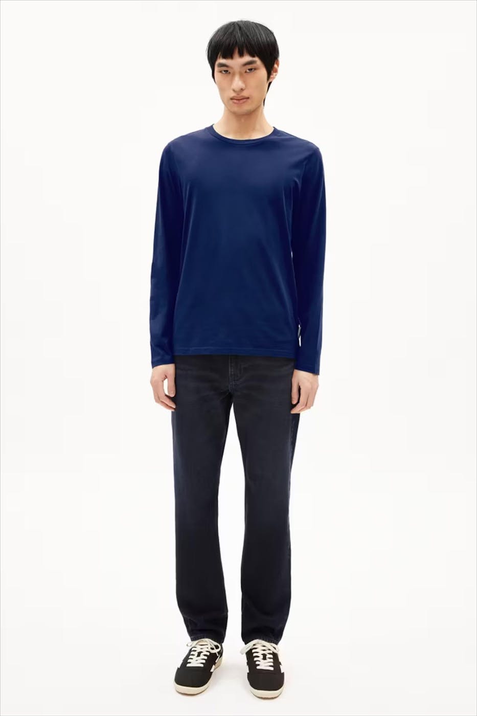Armed Angels - Donkerblauwe Jaames longsleeve