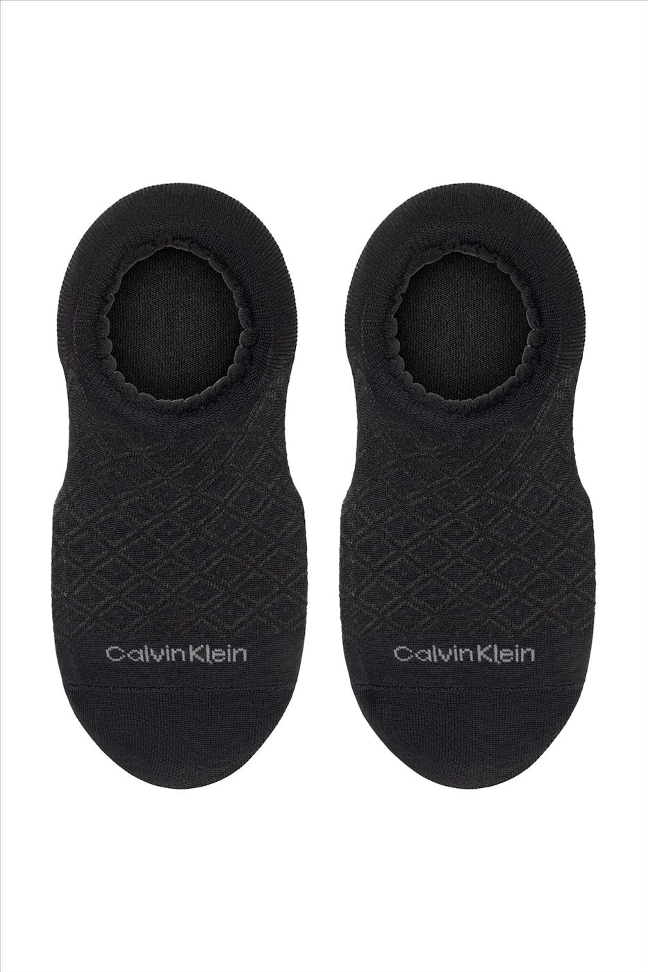Calvin Klein - Zwarte Footie 2-pack sokken, maat: one size