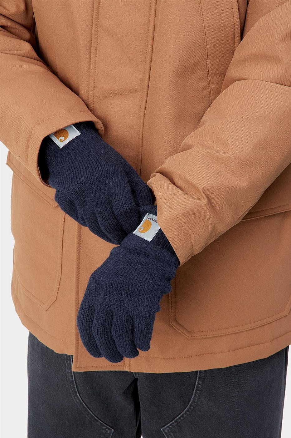 Carhartt WIP - Donkerblauwe Watch handschoenen