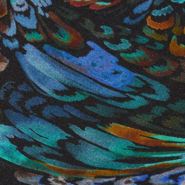 Scotch & Soda - Zwarte-Multicolor Printed Mock longsleeve
