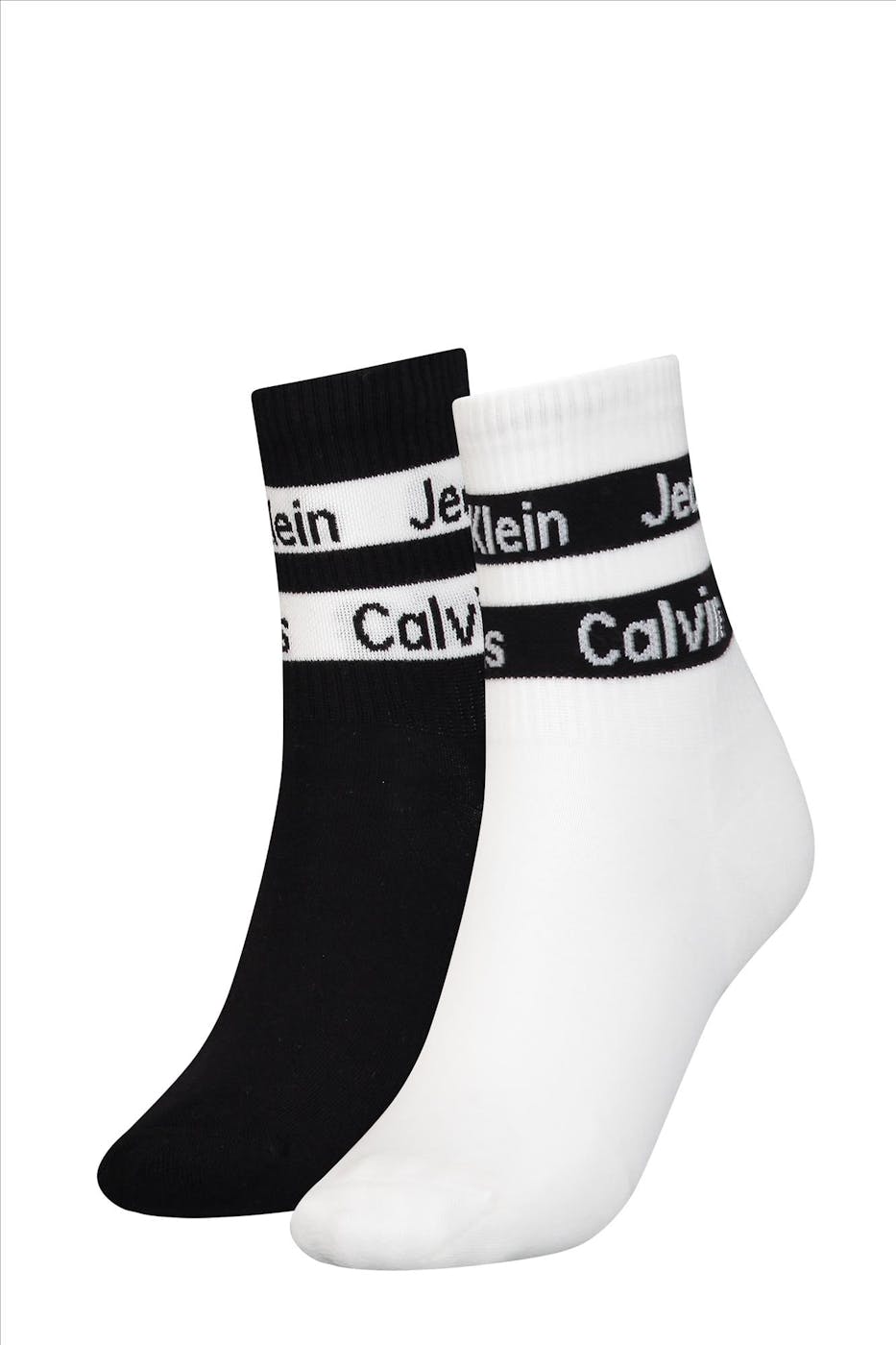 Calvin Klein - Zwart-witte 2-pack Short sokken, maat: 37-41
