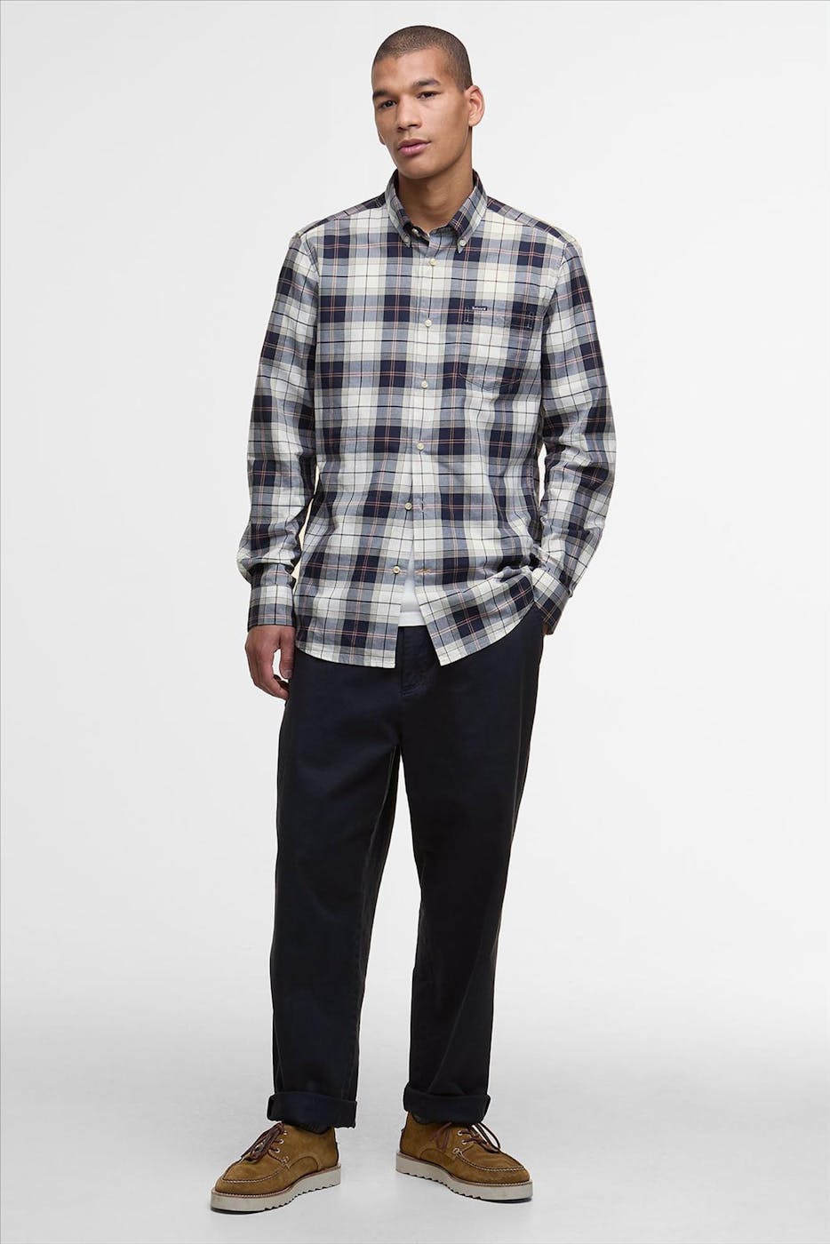 Barbour - Donkerblauw Wetheram Tailored hemd