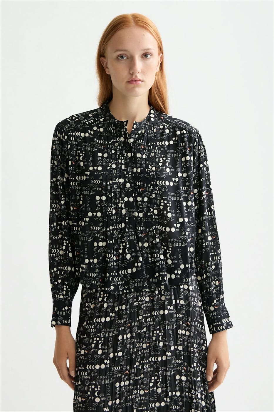 Scotch & Soda - Zwarte Moon Gardining blouse