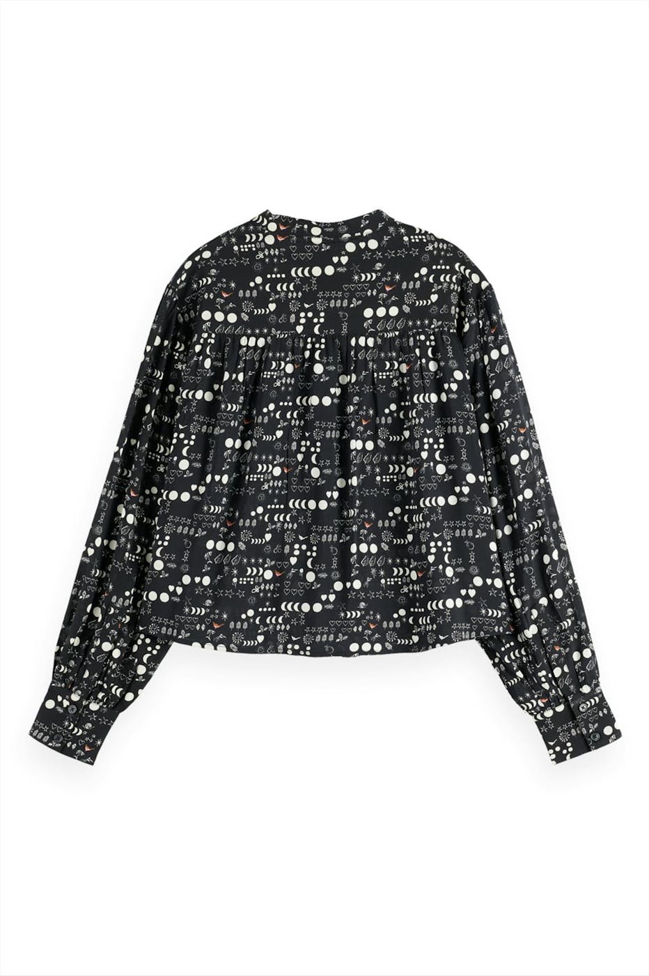 Scotch & Soda - Zwarte Moon Gardining blouse