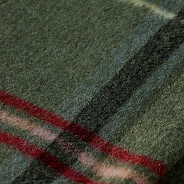Scotch & Soda - Olijfgroene Boxy Check mantel