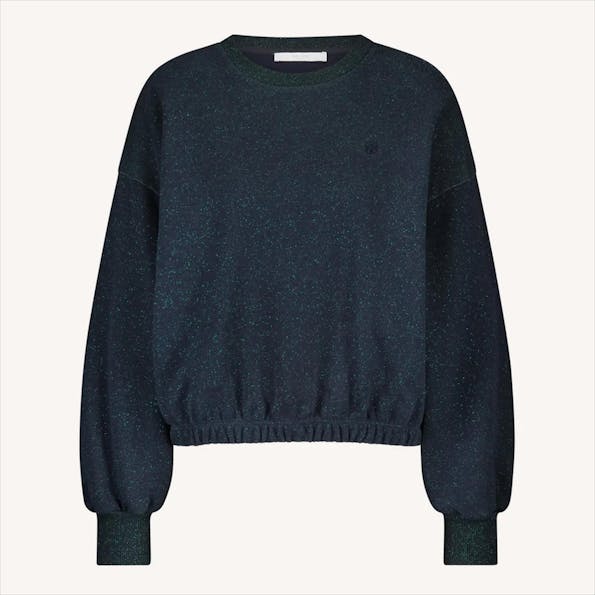 BY BAR - Donkerblauwe Bodil Sparkle sweater