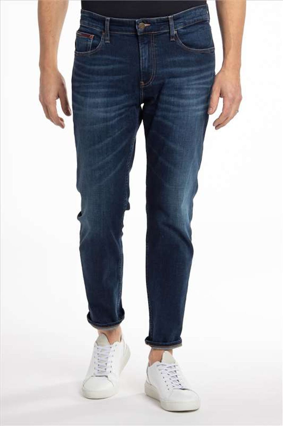 Tommy Jeans - Donkerblauwe Ryan straight tapered jeans