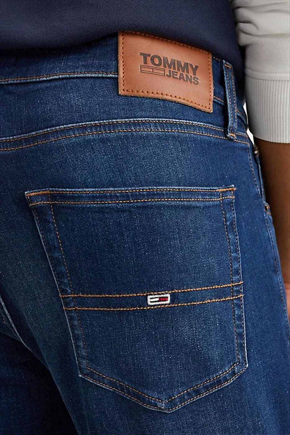 Tommy Jeans - Donkerblauwe Ryan straight tapered jeans