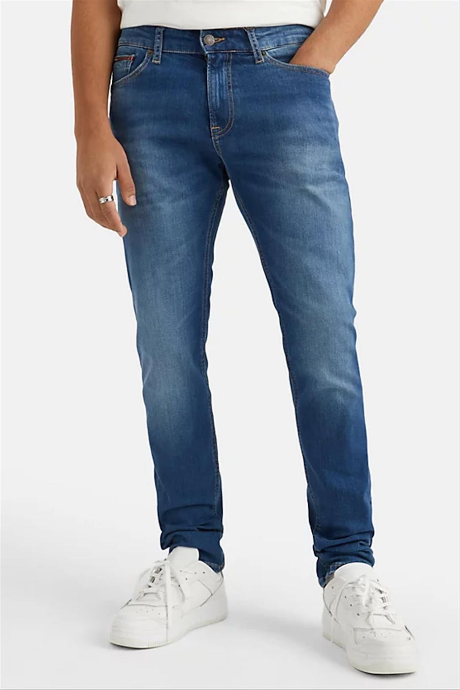 Tommy Jeans - Grijsblauwe Scanton slim jeans
