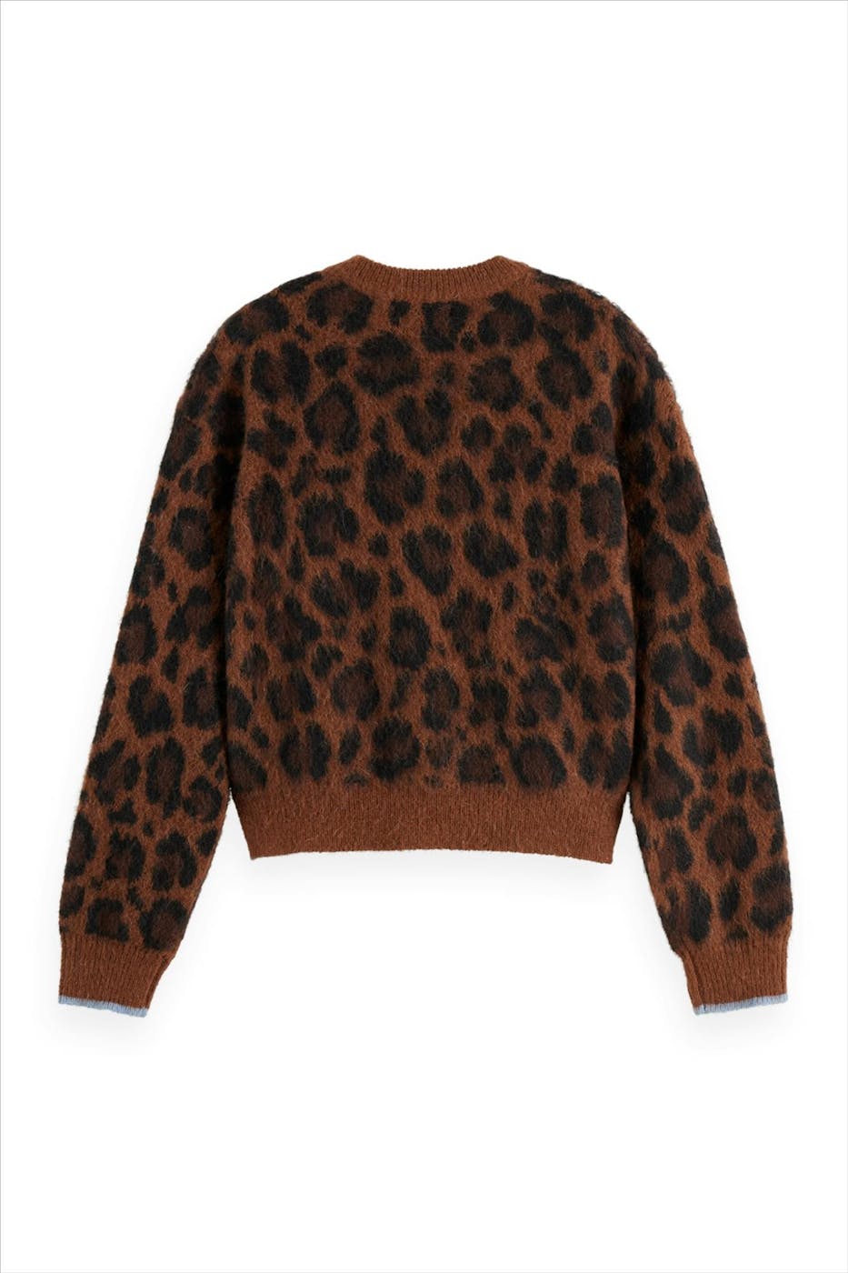 Scotch & Soda - Bruine Fuzzy Leopard trui
