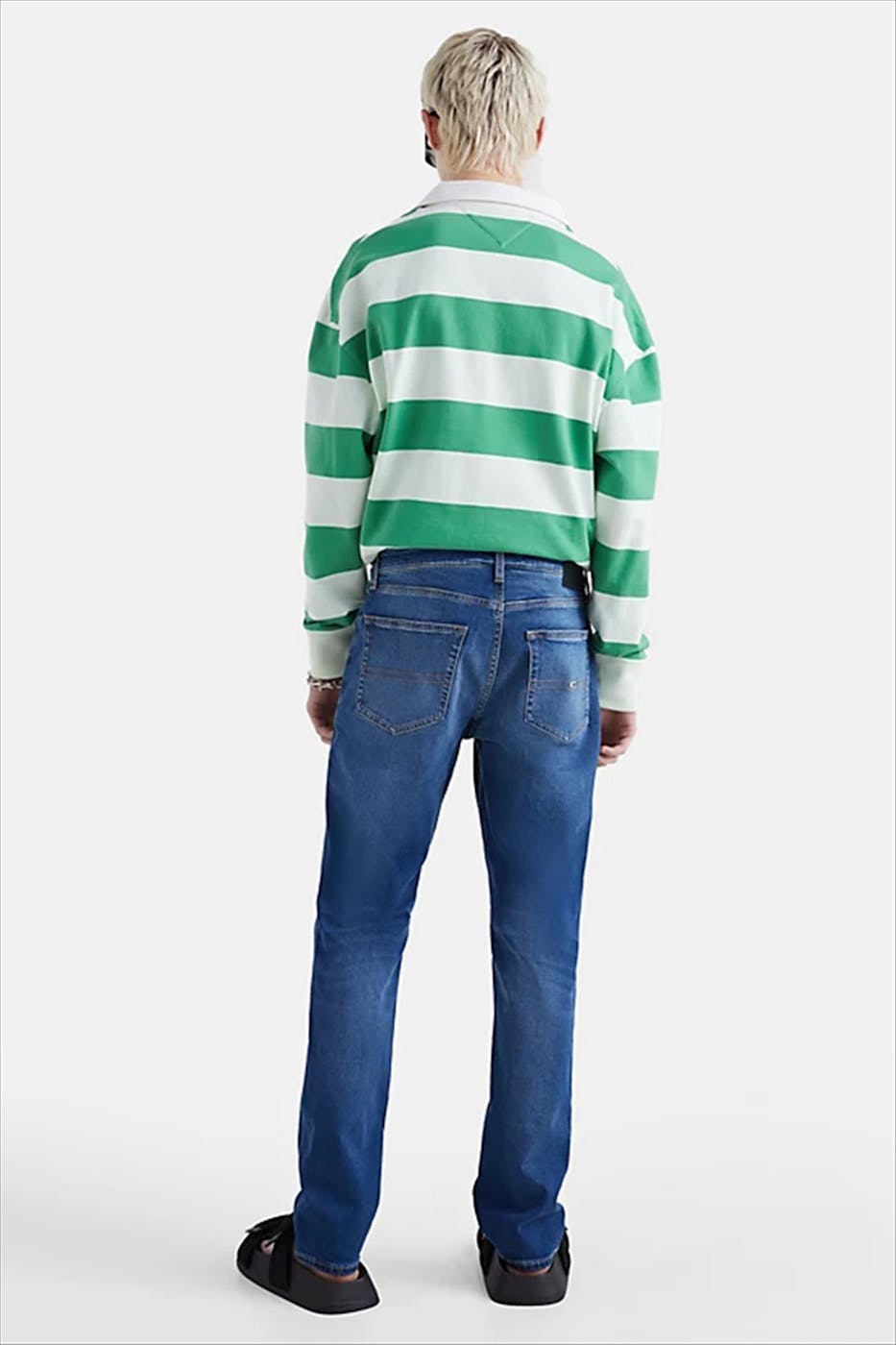 Tommy Jeans - Grijsblauwe Ryan straight tapered jeans