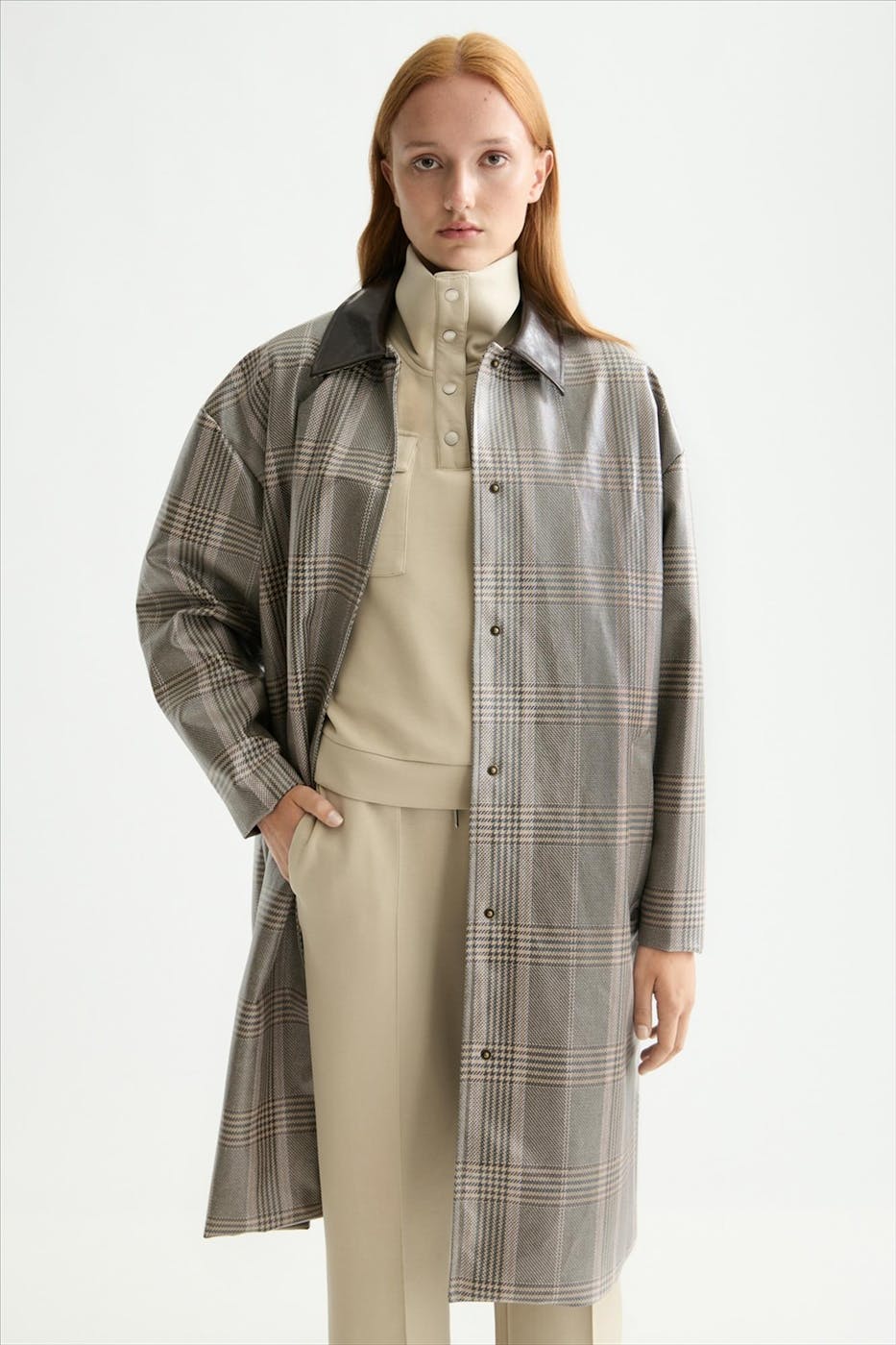 Scotch & Soda - Bruine-Kaki Coated jas