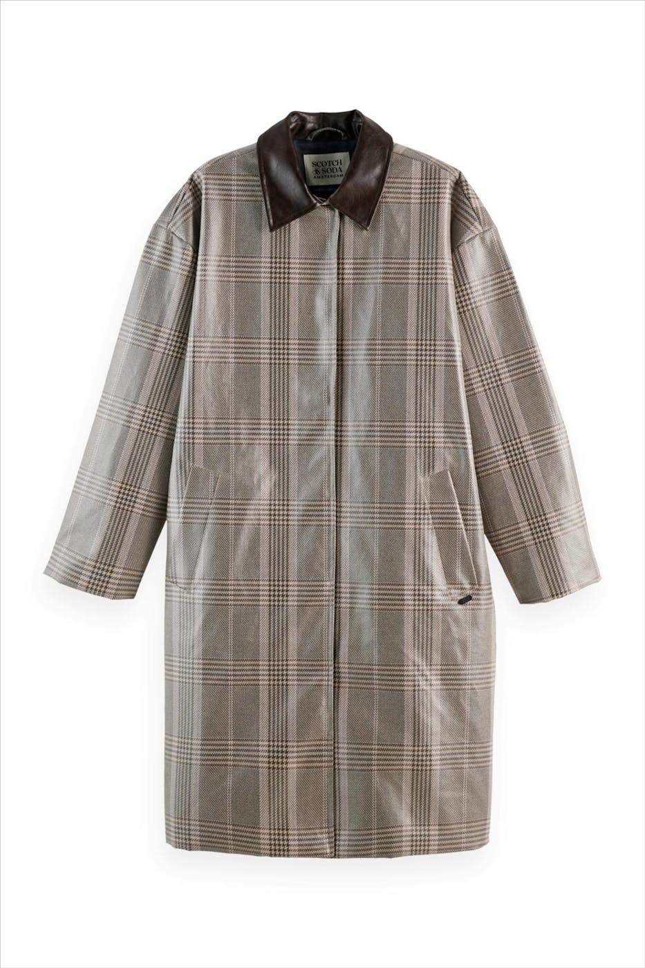 Scotch & Soda - Bruine-Kaki Coated jas