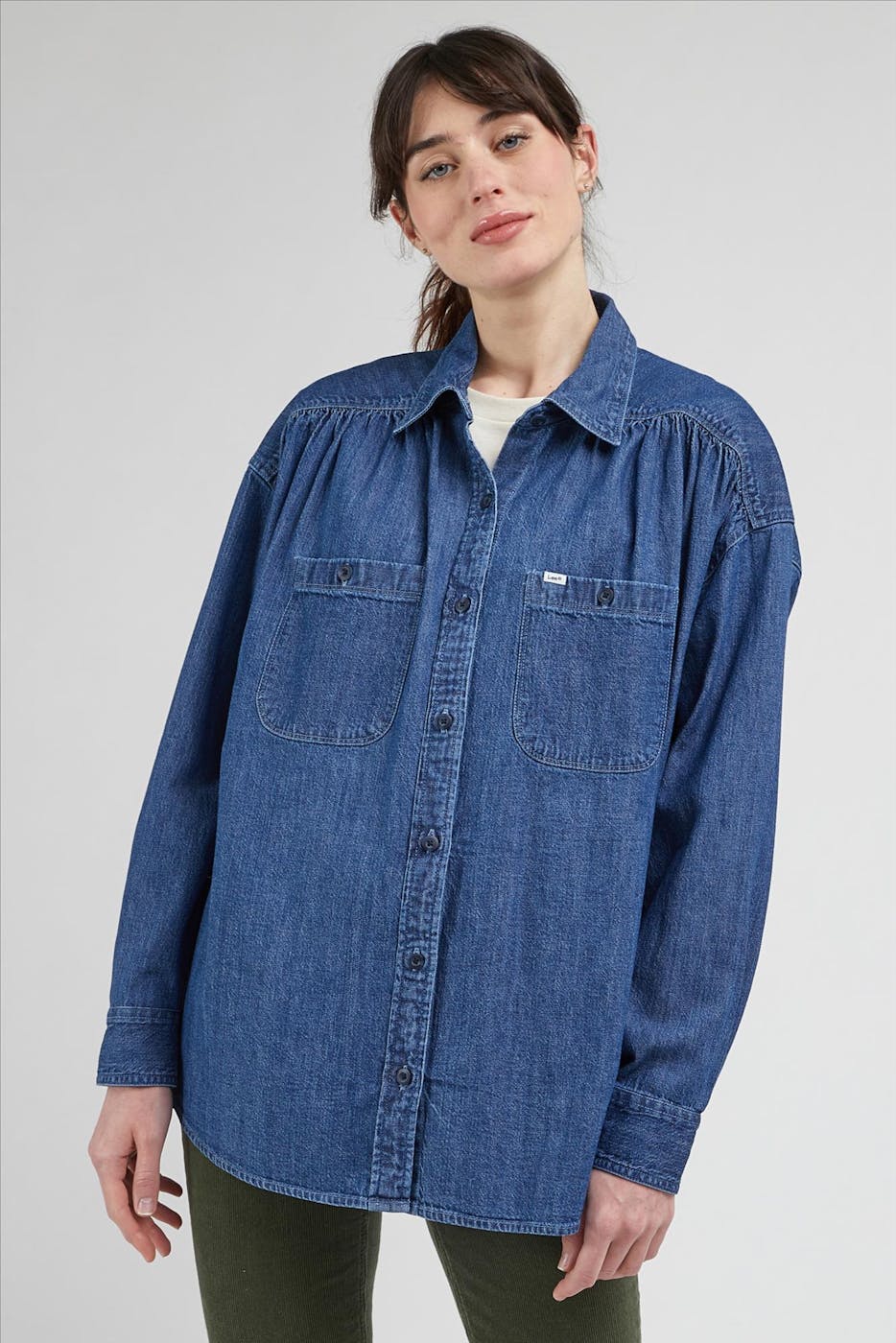 Lee - Donkerblauwe Frontier jeansblouse