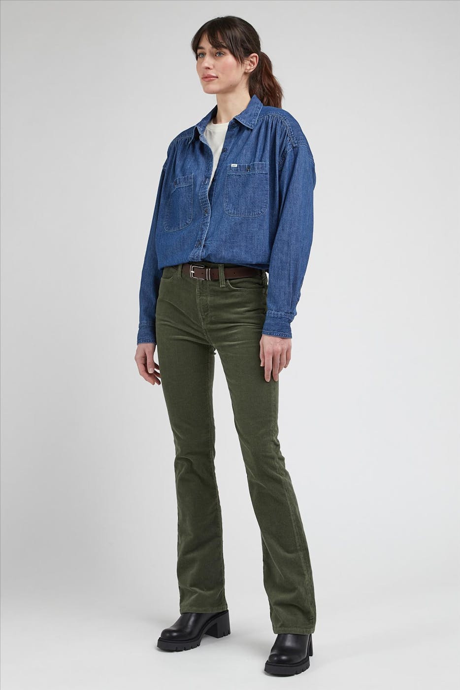 Lee - Donkerblauwe Frontier jeansblouse