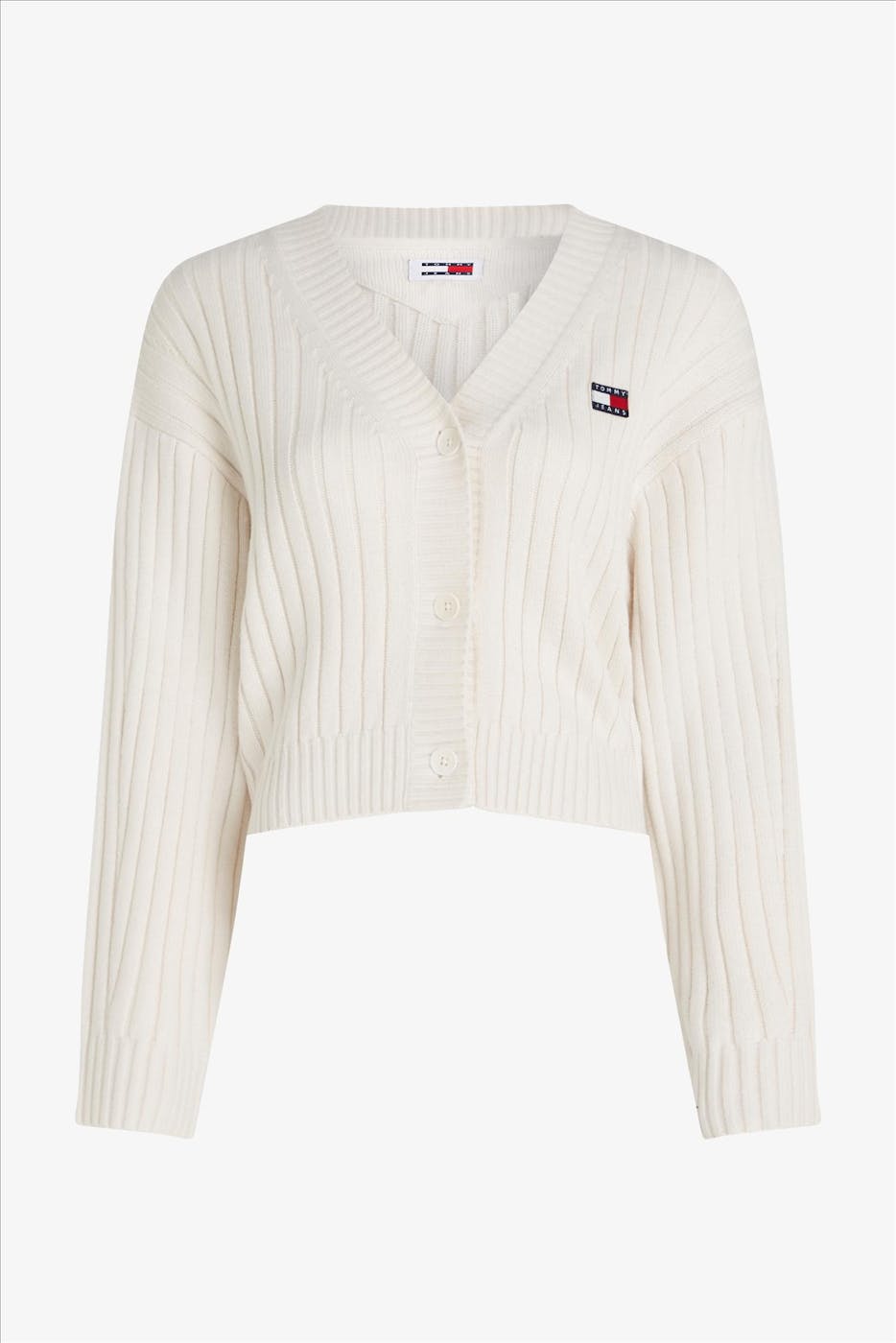 Tommy Jeans - Ecru Badge cardigan