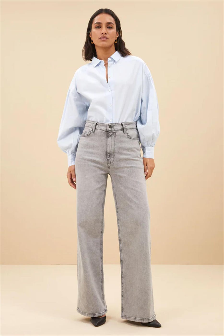 BY BAR - Grijze Lina jeans