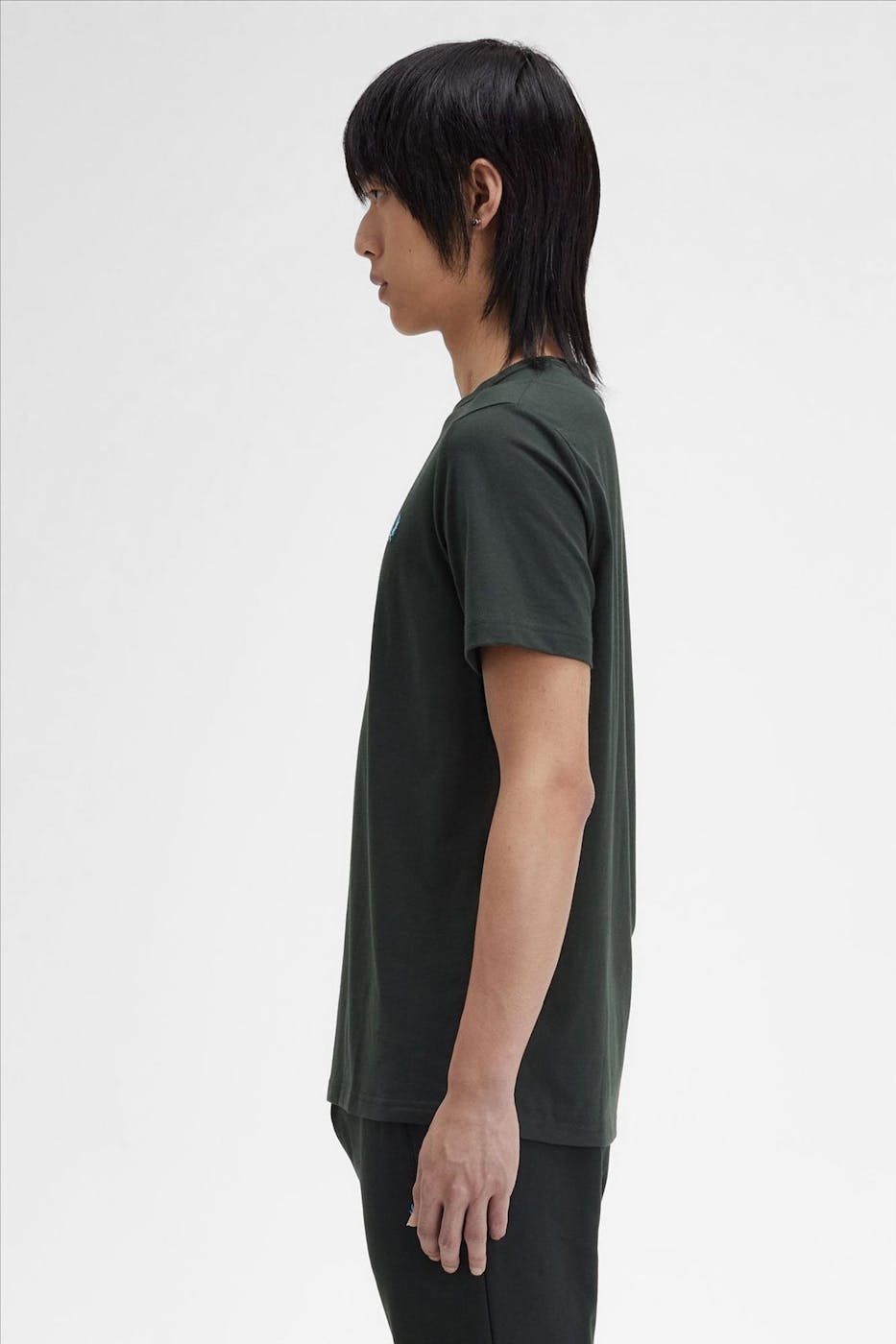 Fred Perry - Donkergroene Crew Neck T-shirt