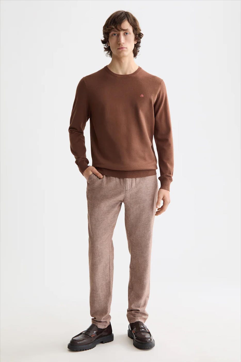Scotch & Soda - Donkerbruine Regular trui