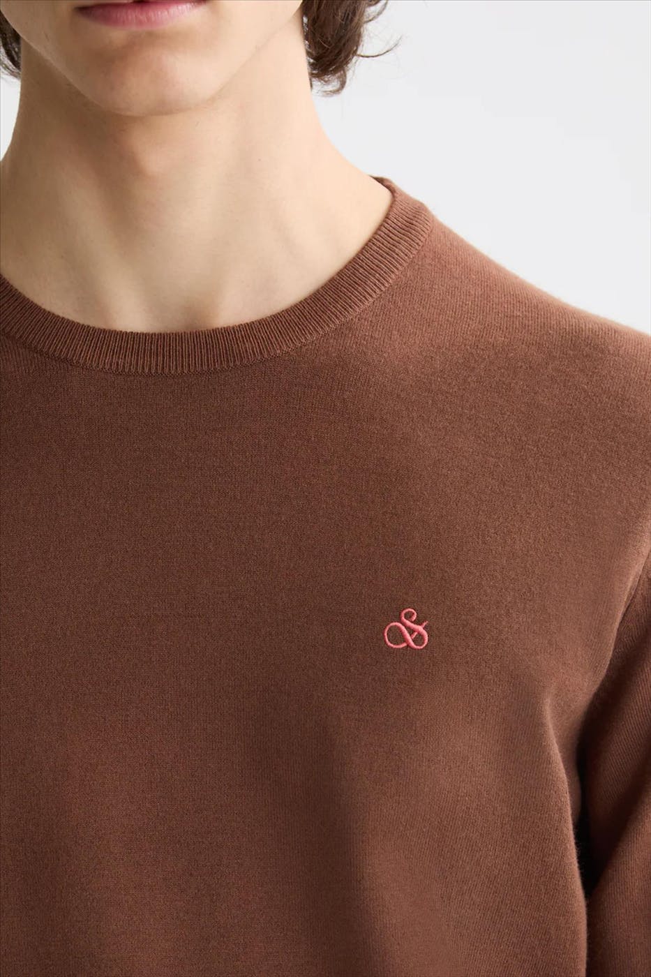 Scotch & Soda - Donkerbruine Regular trui