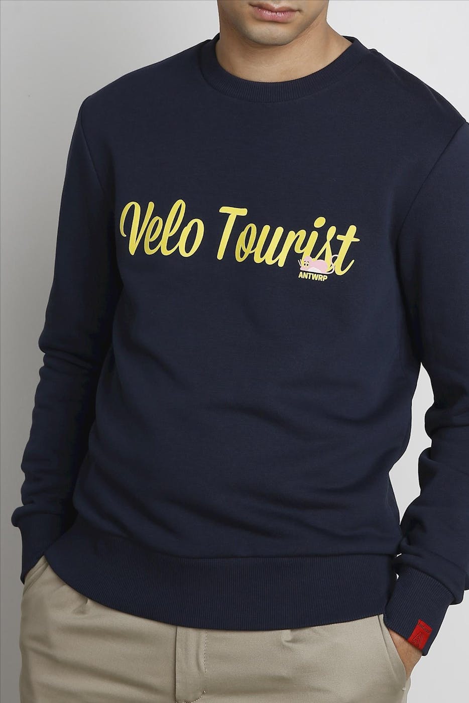 Antwrp - Donkerblauw-gele Velo Tourist Muis Sweater