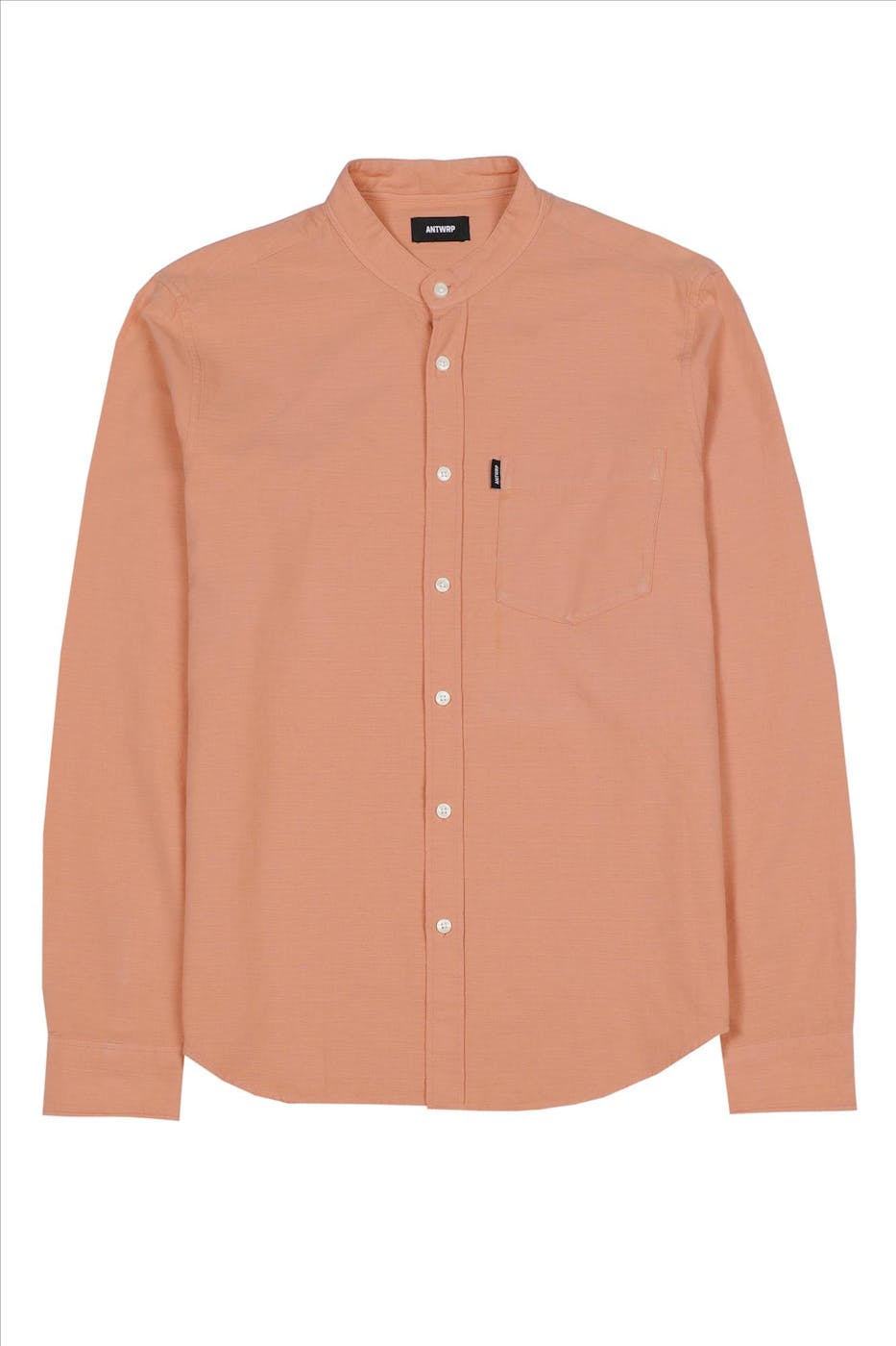 Antwrp - Lichtoranje Mandarin Collar hemd