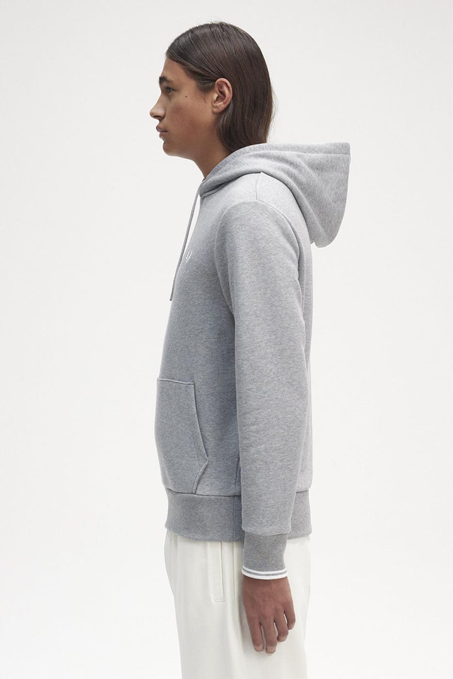 Fred Perry - Grijze Tipped hoodie