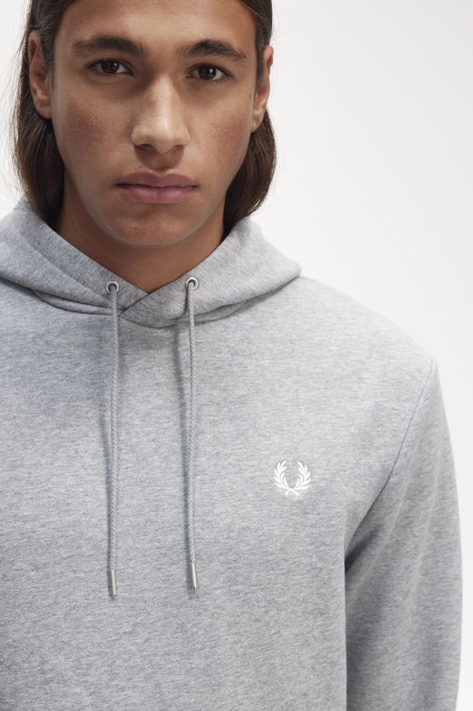 Fred Perry - Grijze Tipped hoodie