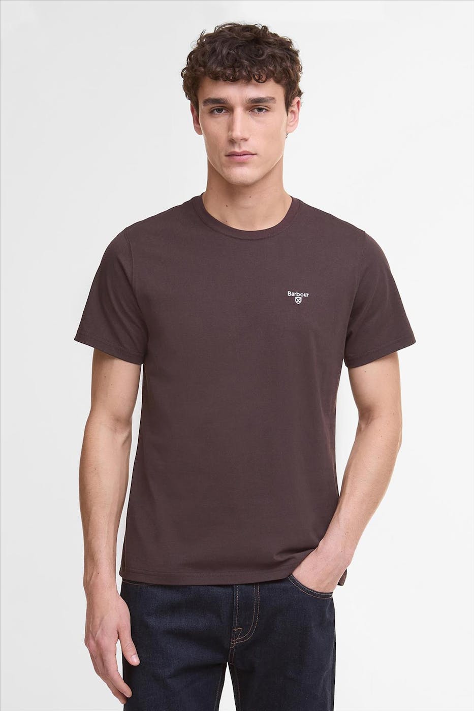 Barbour - Donkerbruine Essential Sports T-shirt