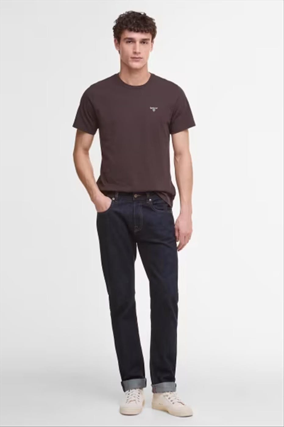 Barbour - Donkerbruine Essential Sports T-shirt
