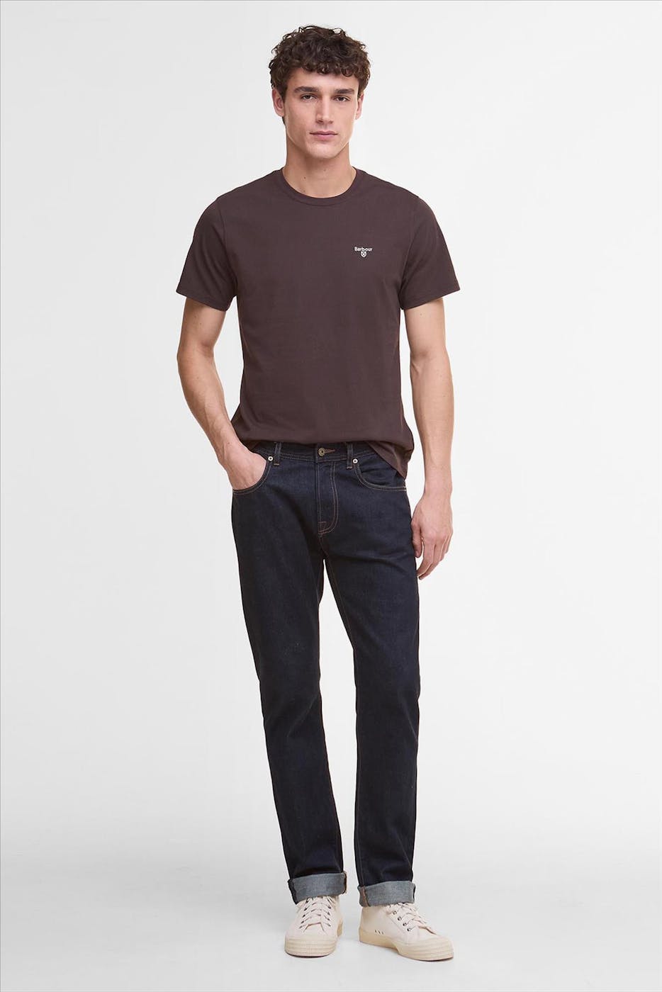 Barbour - Donkerbruine Essential Sports T-shirt