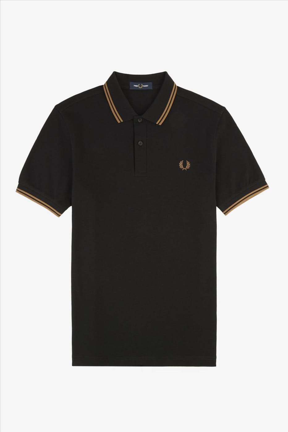 Fred Perry - Zwart Twin Tipped polo