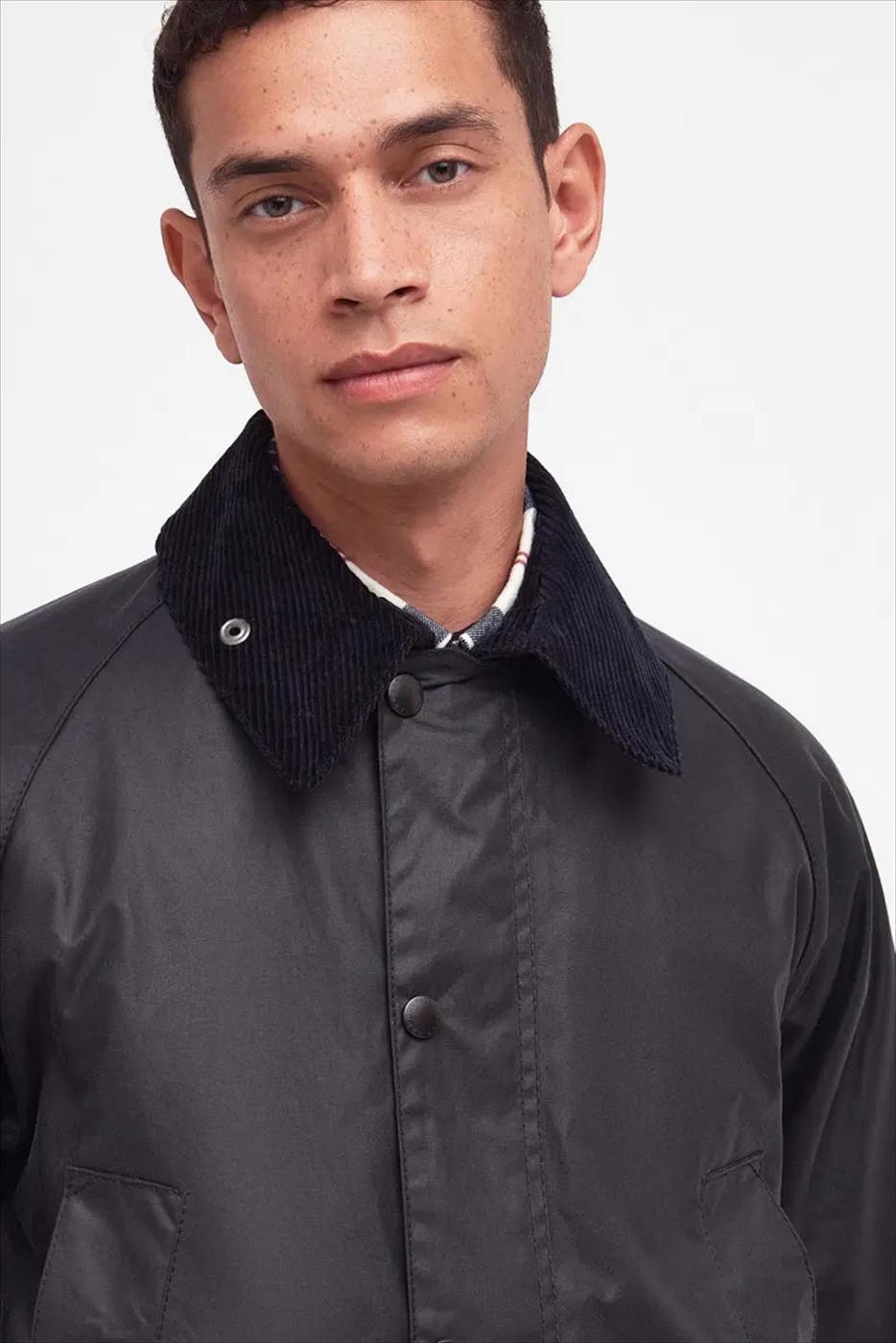 Barbour - Donkerblauwe Bedale Waxed jas