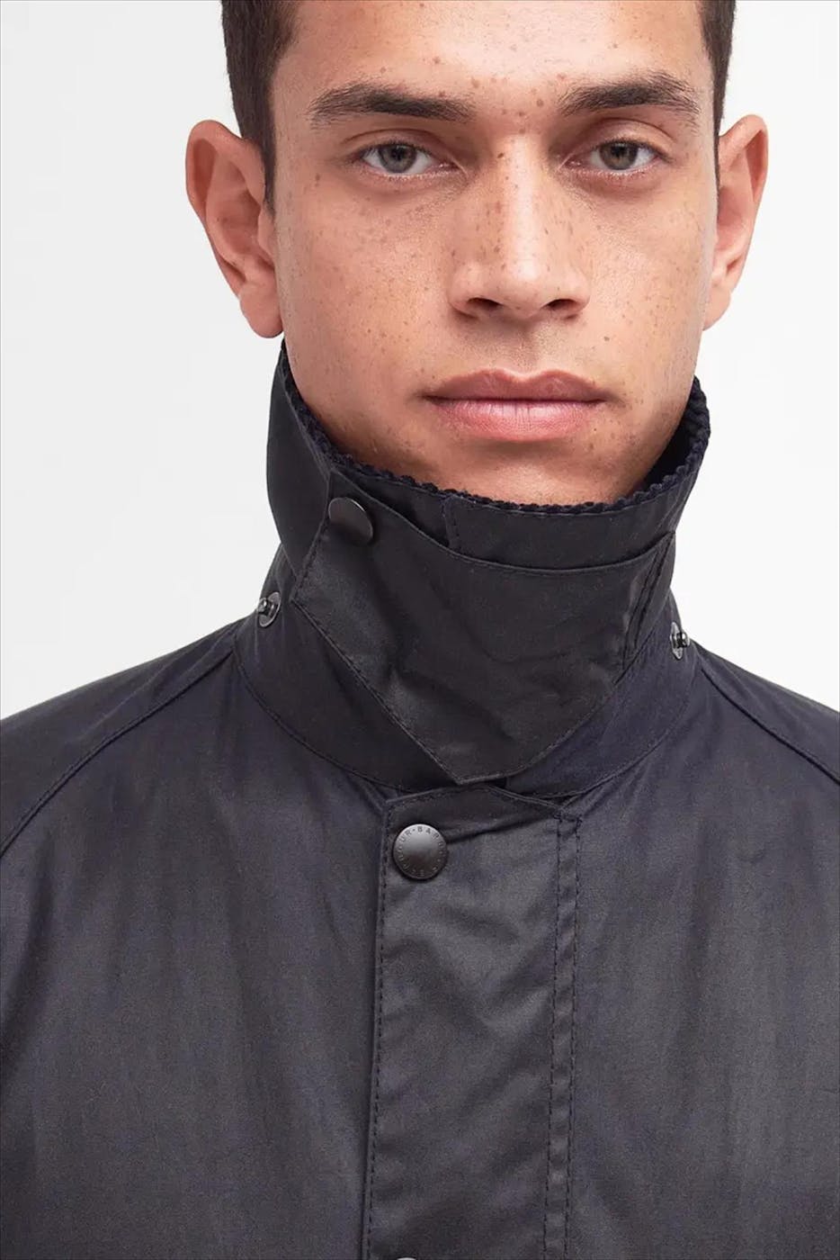 Barbour - Donkerblauwe Bedale Waxed jas