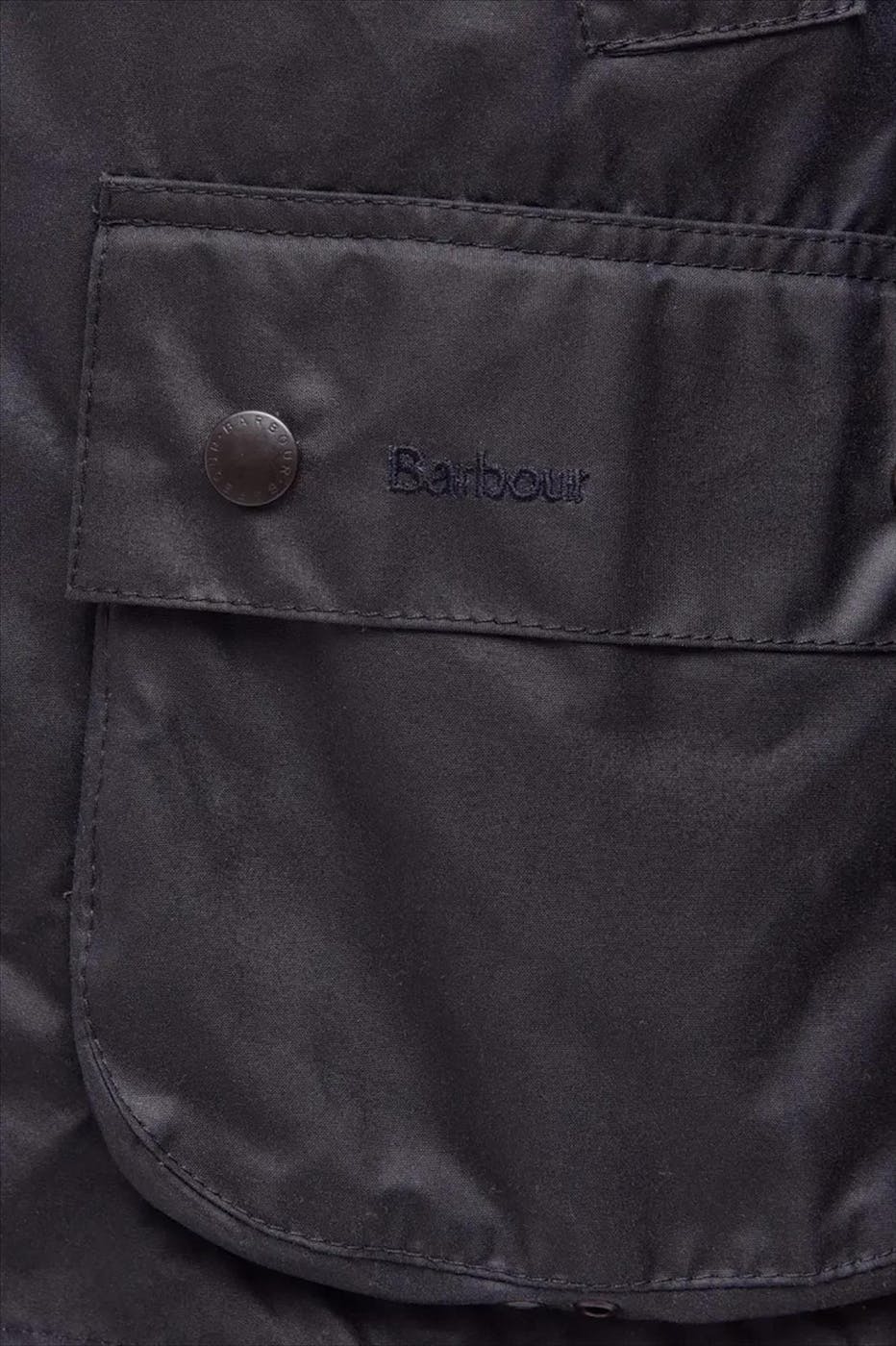 Barbour - Donkerblauwe Bedale Waxed jas