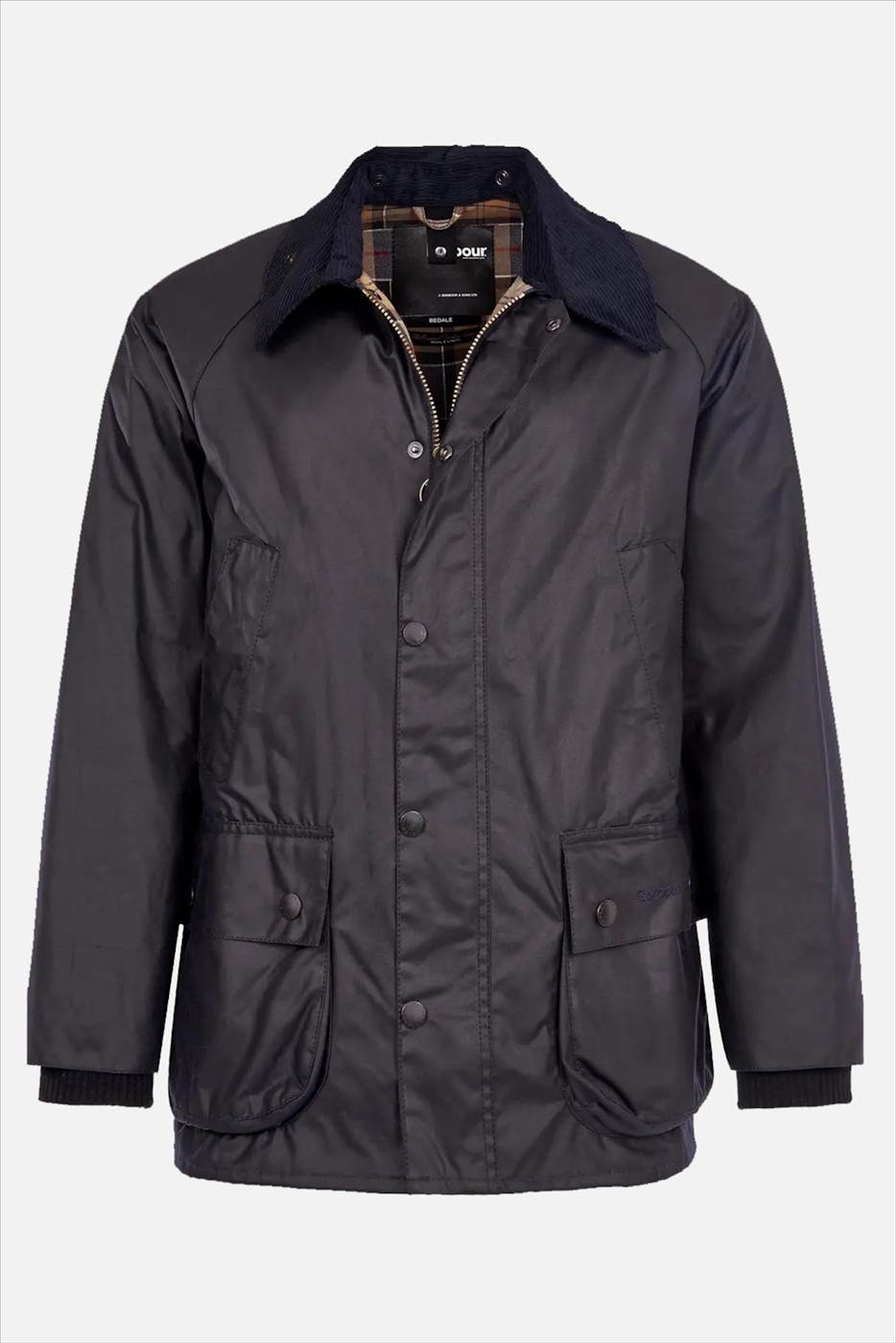 Barbour - Donkerblauwe Bedale Waxed jas