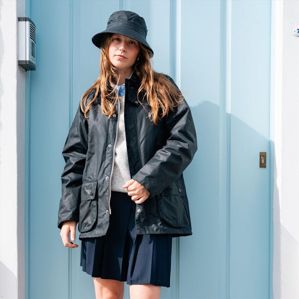 Barbour - Donkerblauwe Bedale Waxed jas