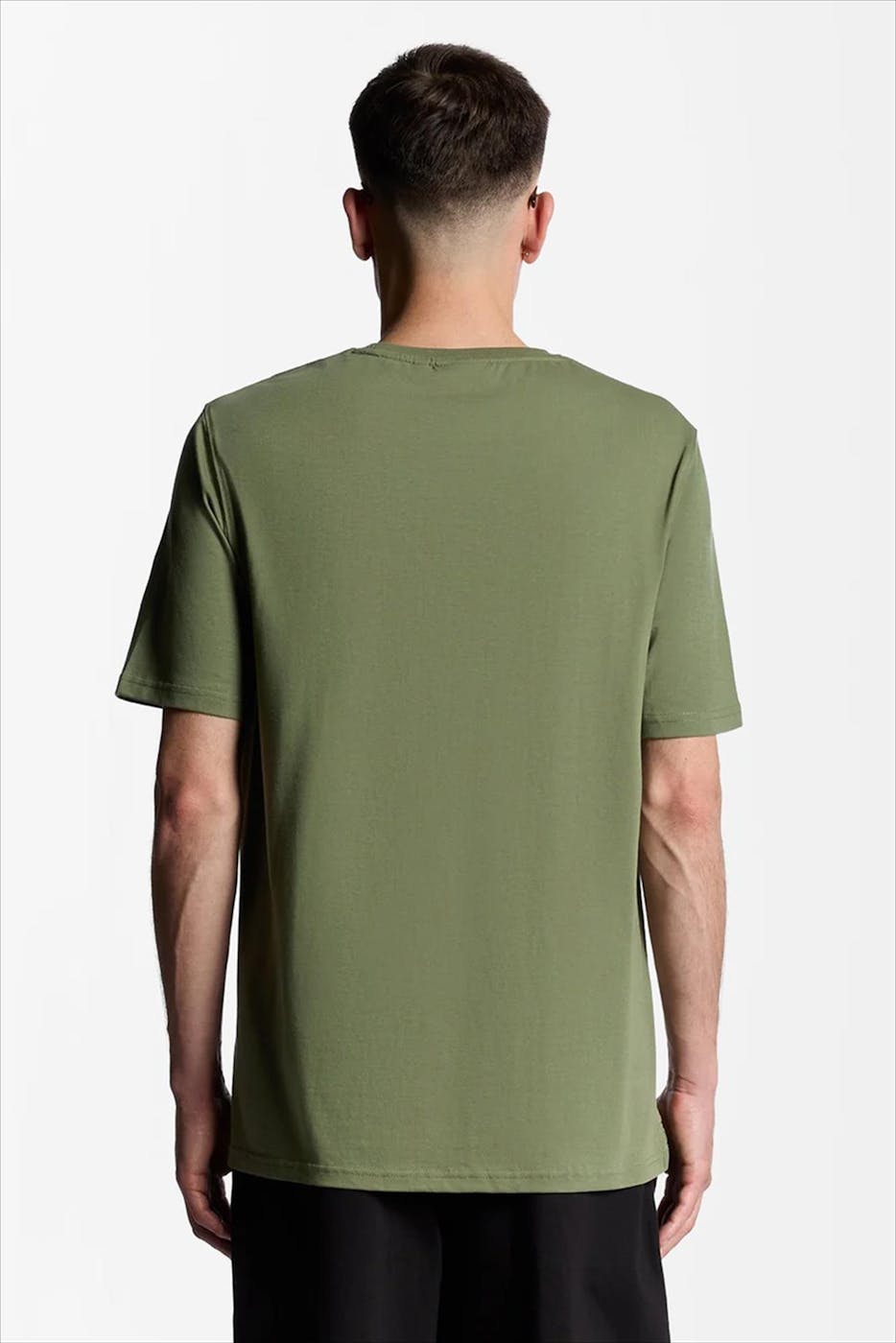 Lyle & Scott - Olijfgroene Script Logo T-shirt