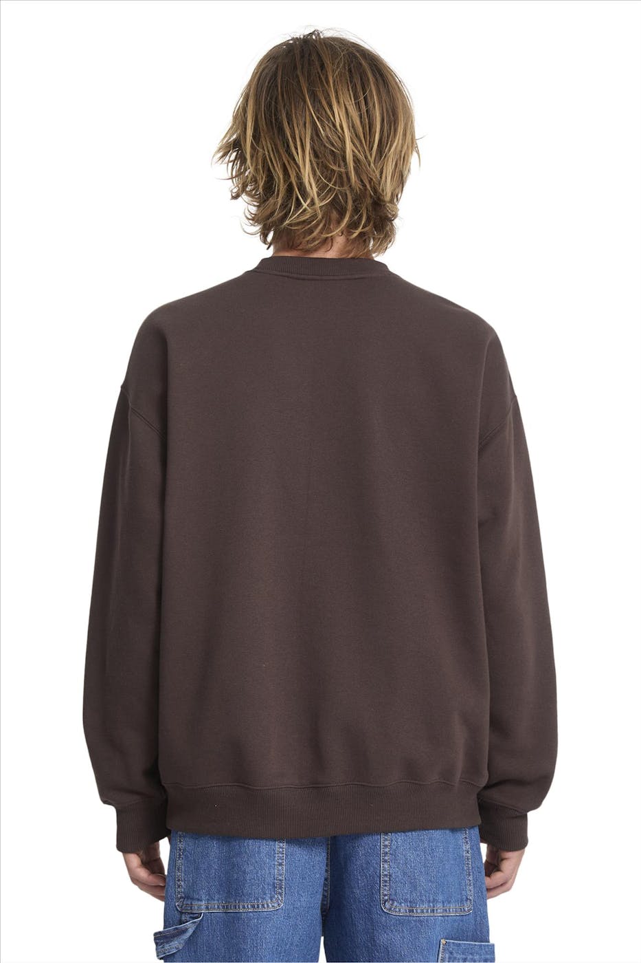 Volcom - Donkerbruine Volcom Stone Crew sweater