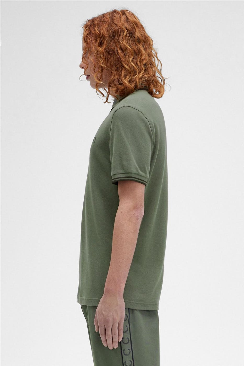 Fred Perry - Kaki Twin Tipped polo